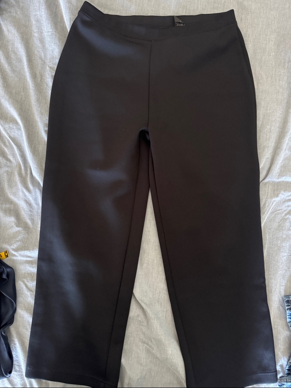 Express Black Cropped Straight-Leg Pants